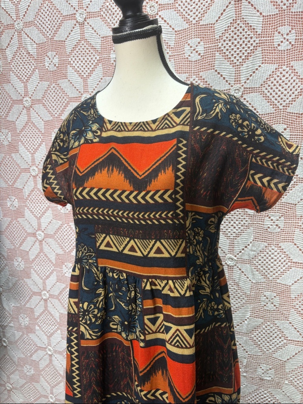 Boho Tribal Print Maxi Dress | Flowy - Picture 2 of 10